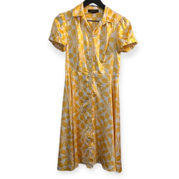 Vintage 70’s Chadwick’s Midi Floral Flower Button Down Retro Dress - Picture 2 of 8